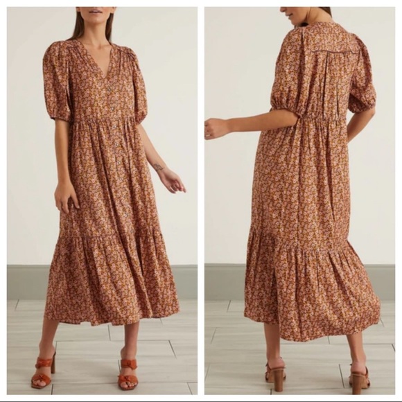 XiRENA Dresses Xirena Lennox Midi Dress In Honeysuckle Large Poshmark